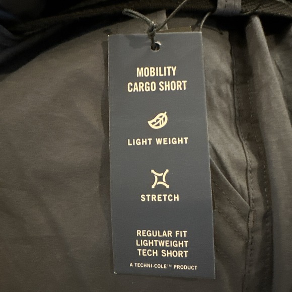 NEW Kenneth Cole Men's Big & Tall Dark Grey Mobility Cargo Short 46 Tech Belt - Picture 10 of 10